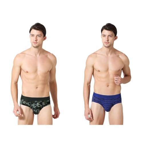 Image of Van Heusen Men Swift Dry Breathable Allover Print AIR Series Active Briefs - Available in Pack of 1 & 2