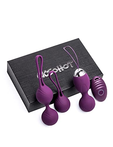 CKSOHOT Bolas Chinas Suelo Pelvico de la Salud Masajeador Ejercitador para Principiante y Avanzado Ejercicio Kegel Control de Vejiga Músculo Pélvico Fortalecimiento Control a Distancia (Kegel Bolas)