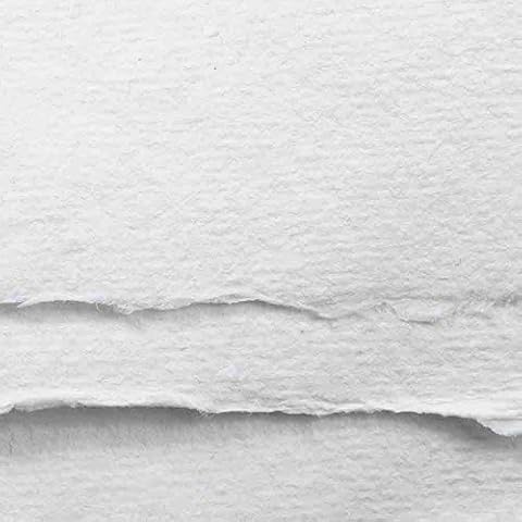 Khadi : White Rag Paper 150gsm : Medium : 21x30cm : Pack of 20 Sheets Cover