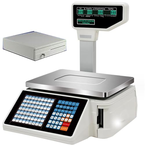 Báscula digital capacidad 30/60lbs con impresora y caja miniatura 1
