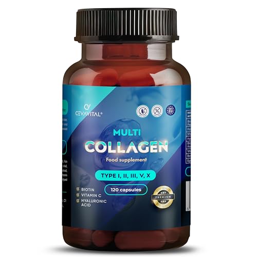 CEVAVITAL Multi Collagen Capsules for Women Men, Type I, II, III,...