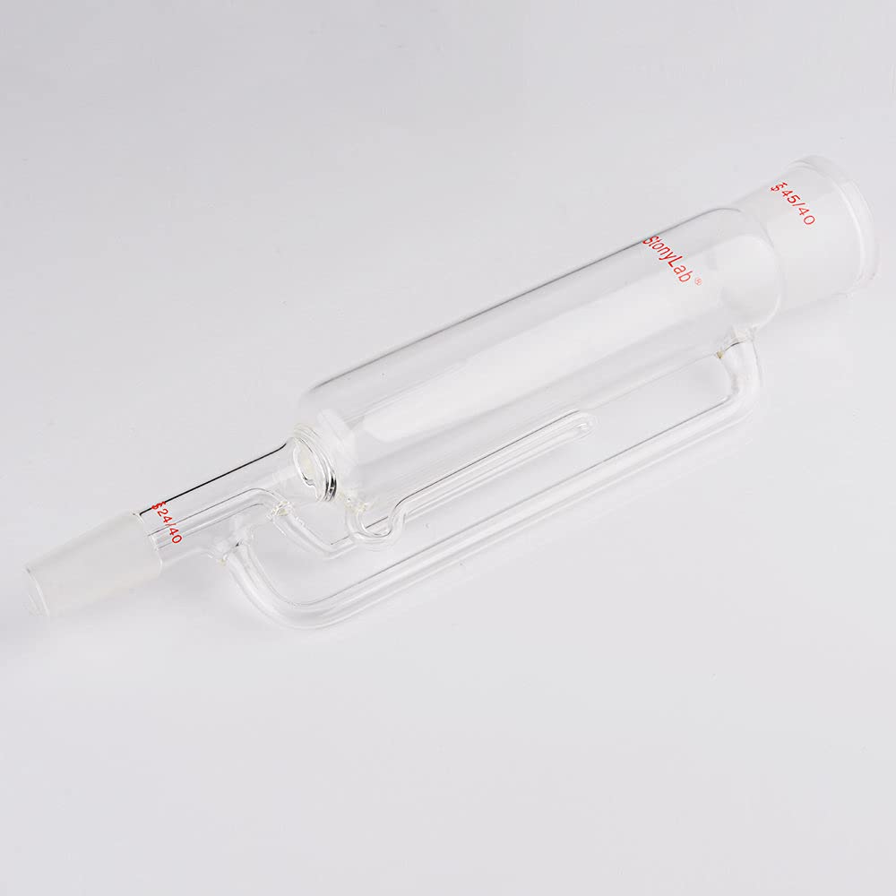 stonylab Extractor Soxhlet de Vidrio de Borosilicato, Junta Superior 45/40, Junta Inferior 24/40, Comúnmente Utilizado en la Extracción de Aceites Esenciales