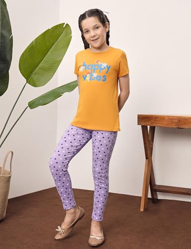 Image of Amazon Brand - Symbol Girl's Cotton Ribbed Stretchable Leggings | Ankle Length | Aged 2-14 Years