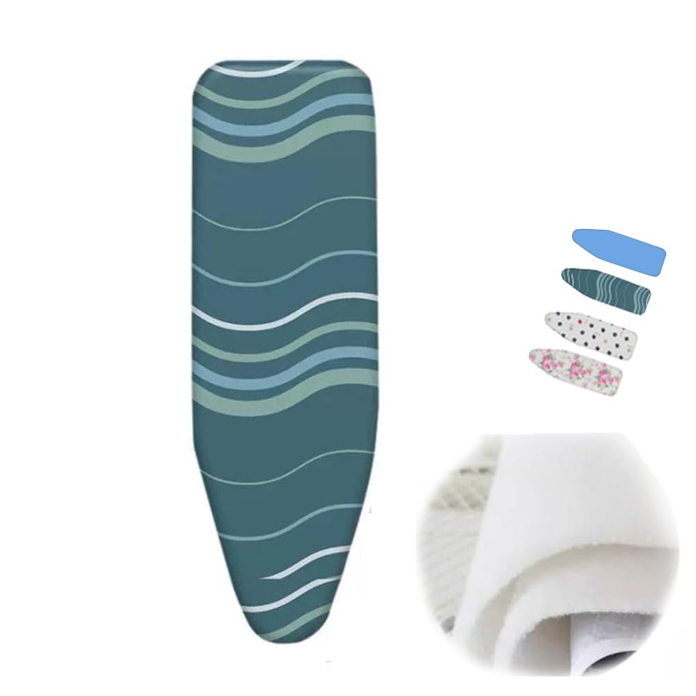 Questa Copertura per ASSE da Stiro a grandezza Naturale con Imbottitura in Cotone, Pieghevole, Colore Blu, di Grandi Dimensioni