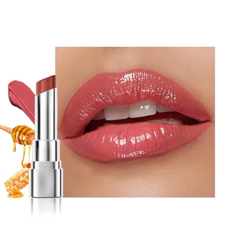 Image of WanTuoluo Honey Tinted Lip Stain Lip Gloss, Sheer Hydrating Lip Balm, Moisturizing Lip Color for All Skin Tones, Nourishing Lipstick with a Hint of Natural Black Cherry Tint (A04)