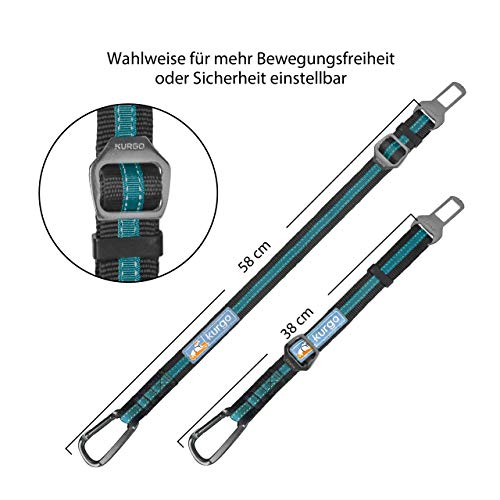 Kurgo K01965 Auto Zubehör, blau, Direkt zum Sicherheitsgurt, Karabiner Klip