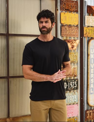 Image of Fresh Clean Threads Men's Crew Neck T-Shirts - Short Sleeve, Fitted Style, Soft Cotton-Poly Blend, Tag-Free Comfort