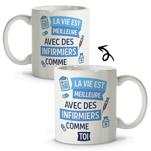 LolaPix Tasse Docteur. Infirmiere Accessoires Professionnel. Mug Rigolo. Mug Medecin. Cadeau pour un Infirmier. Mugs pour les travailleurs. 330ml Tasse...