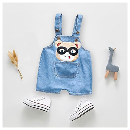 MikeyBee Verano para niños, bebés, Ropa para niños, Pantalones Cortos, Pantalones para niños pequeños, Pantalones Cortos de Mezclilla, Pantalones Vaqueros, Monos, Petos(Estilo 13,18M)
