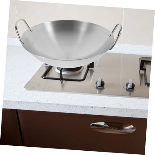 Wok de acero inoxidable 32 cm con dos asas miniatura 6
