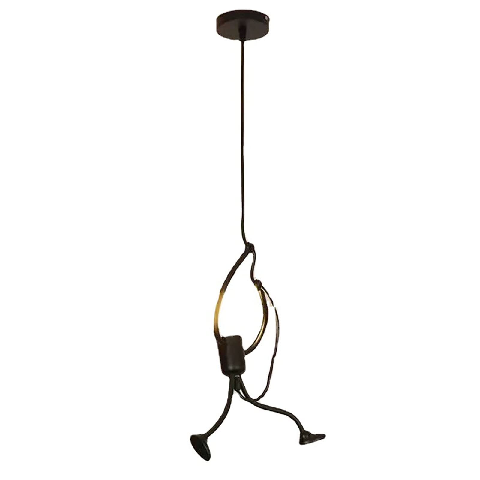 Iron Cartoon Hanging Lamp, Modern Creative Little People Pendant Lights Fixtures,Adjustable Hanging Lights for Boy Girl Children's Room Bedroom Bar great gift