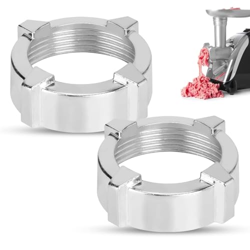 2pcs hachoir à viande noix, accessoires hachoir à viande fournitures de cuisine hachoir à viande pièces en acier inoxydable hachoir à viande écrou universel noix pour hachoir à viande 6.2cm / 2.4in