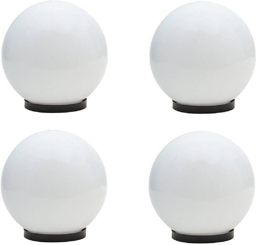 Fixed Gate Light White Plastic Pack of 4 | Outdoor Garden Field Roof Lighting Fixture | Durable Weather-Resistant Decorative Entrance Lamp for Home Exterior-image-47