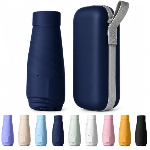 Image of 𝗪𝗢𝗢𝗠𝗭𝗬 UV Travel 𝗠𝗶𝗻𝗶 𝗙𝗼𝗹𝗱𝗶𝗻𝗴 Ultra Compact pastel 𝗨𝗺𝗯𝗿𝗲𝗹𝗹𝗮 with Case, Manual Open 𝟲 𝗥𝗶𝗯𝘀 Lightweight 𝗣𝗼𝗿𝘁𝗮𝗯𝗹𝗲, Small Sun & Rain 𝗣𝗼𝗰𝗸𝗲𝘁 𝗨𝗺𝗯𝗿𝗲𝗹𝗹𝗮 for Men and Women- Use in 𝗥𝗮𝗶𝗻 & 𝗦𝘂𝗺𝗺𝗲𝗿