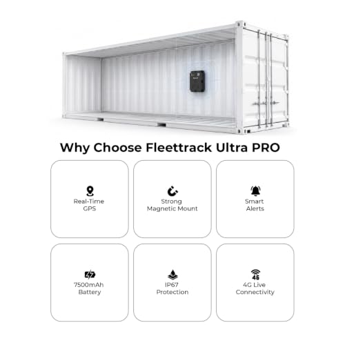 Image of Fleettrack Ultra Pro 4G Wireless GPS Tracker | 7500mAh Rechargeable Battery | Magnetic | IP67 Waterproof | Real-Time Live Tracking for Cars, Bikes, Trucks, Assets, Luggage & Pets| Android & iOS