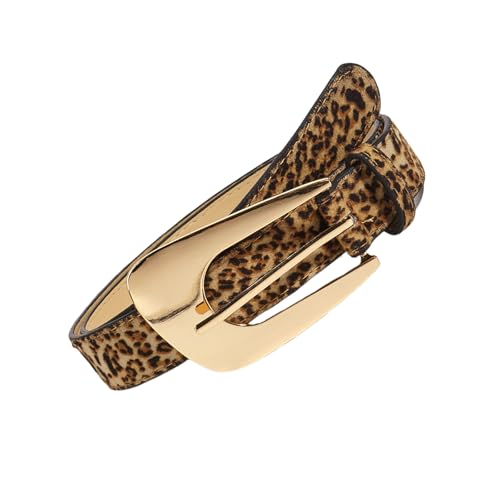 Unique Waist Belt Leopards Print Chain For Cowgirl Stylish Carved Buckle Retro Waistband Waist Chain Belt