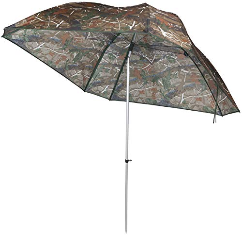 CAPTURE Outdoor, Parapluie de pêche Camouflage Absolute OX-Camo 250u, inclinable, Oxford, Aluminium, …