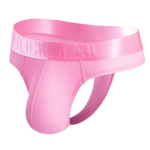 Image of JOCKMAIL Jockstrap Mens Underwear Jock Straps Men Athletic Supporters Male Underwear (as8, alpha, m, regular, regular, Pink)