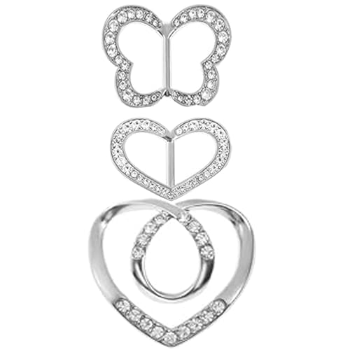 Image of Scarf Ring Clip, Shirt Ties Clips for Women, Cinch Clip to Tighten Clothing, Clothes Clips, Metal Round Circle Ring, Silver
