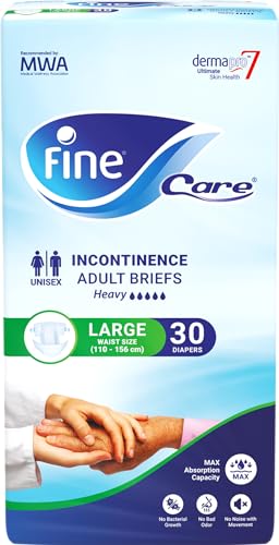 Fine Care Adult Incontinence Diaper Briefs, Large Size 100 – 140cm, 30 Diapers