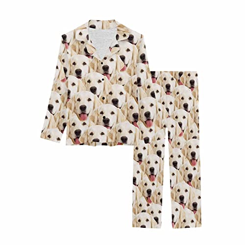 MyPupSocks Custom Face Pajamas for Women Set, Personalized Photo Long Sleepwear XS-XXL3
