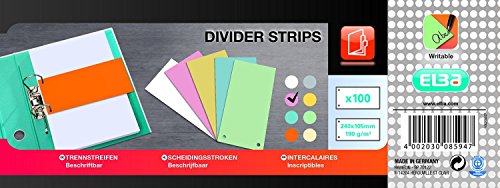 Preisvergleich Produktbild Elba Trennstreifen 24x10,5cm Karton rot VE=100 Stück