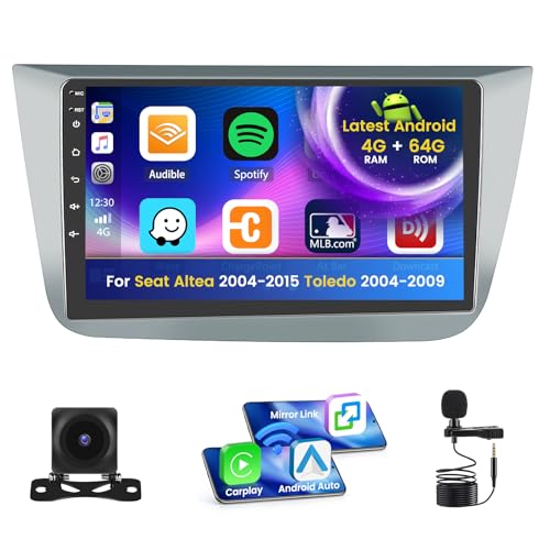 Inefala 4+64G Stereo para Seat Altea 2004-2015 Toledo 2004-2009 Android