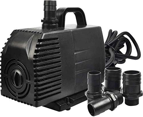 Simple Deluxe 1056GPH 276W Submersible Pump With 15' Cord, Water Pump For Fish Tank, Hydroponics, Aquaponics, Fountains, Ponds, Statuary, Aquariums & Inline
