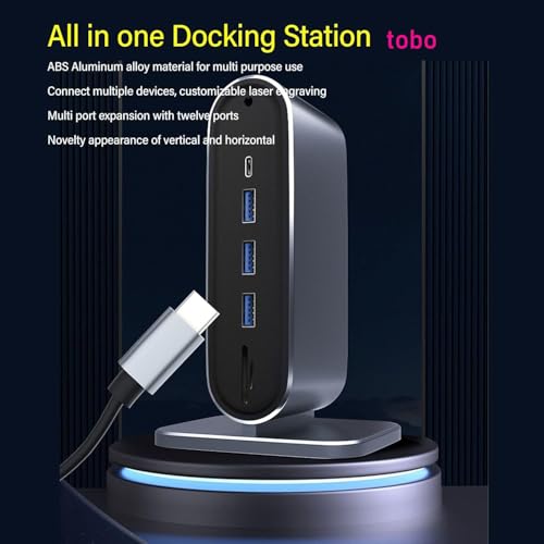 Image of Tobo USB C HUB 12-in-1, USB C Docking Station
