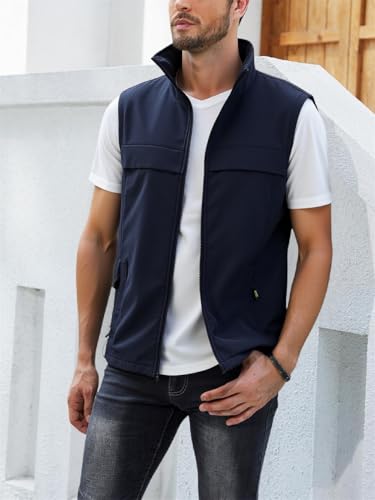 Men's Fishing Vest Utility Casual Lightweight Outdoor Vest Work Fish Photo Travel Sleeveless Jackets Vest3