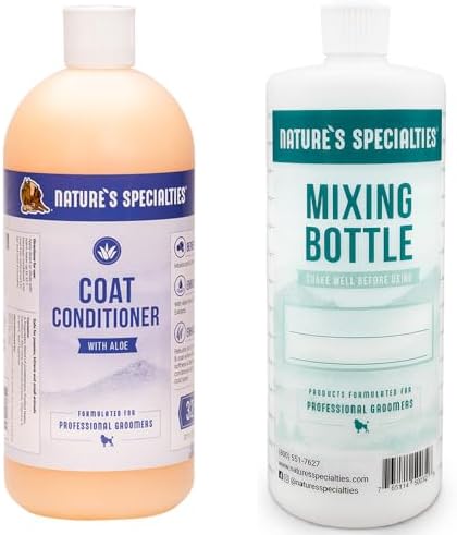 Nature's Specialties Mixing Bottle and Dog Shampoo Concentrate Bundle, Easy to Read Measurements Mixing Bottle 32 oz, Dog Coat Conditioner Concentrate with Aloe 32 oz image 3