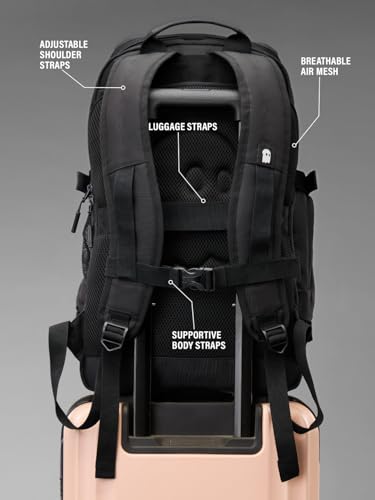 Image of The Souled Store Punisher: Utility Unisex Backpack | Durable Multi-Compartment Laptop Bag | Tactical Stealth Black Travel Rucksack for Men & Women | Water-Resistant College & Office Bag