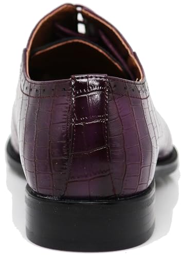 Image of Gator3N Men's Alligator Crocodile Print Oxfords Fashion Lace Up Dress Shoes