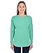 J. America Women's Ladies Game Day Jersey Long Sleeve t-Shirt, Mint Green, Medium