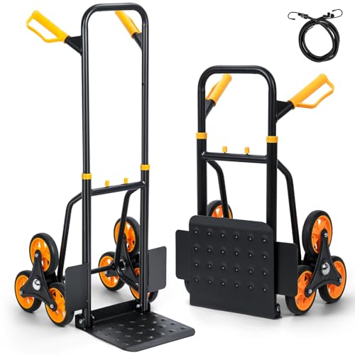 cdar Carretilla para escaleras con 6 ruedas y mango telescópico miniatura 2