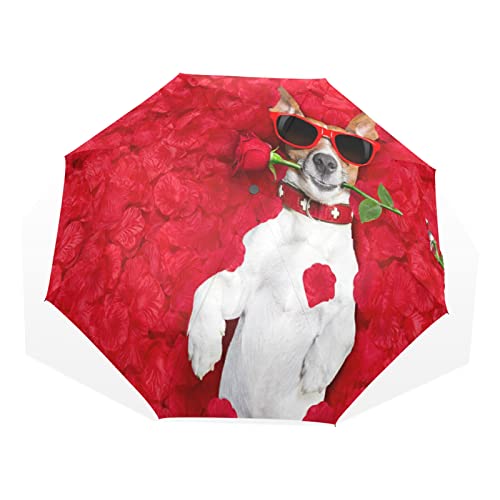 Parapluie 3 plis compact en forme de rose idéal pour vos trajets quotidiens
