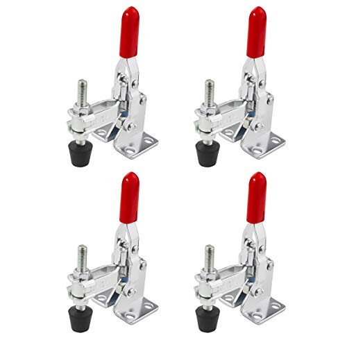 BNYZWOT 4 Pack Toggle Clamps Latch Vertical Quick-Release Toggle Clamp Antislip Holding Capacity:110 lbs Tool 101-A