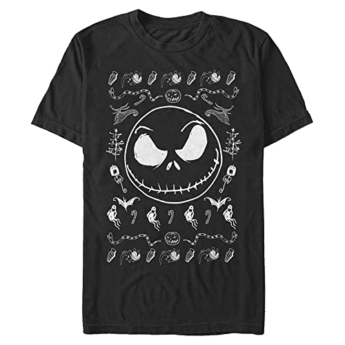 T-shirt Disney Jack Skellington noir 3XL homme avec motif haute densité