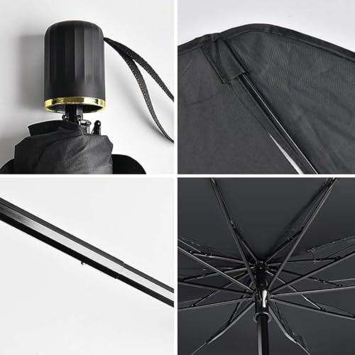 Image of Car Sunshade Windshield Umbrella Sunshade Compatible for Hyundai Venue Car Front Window Sun Protection Foldable Sun Shade Full Cover Windshield for Most Vehicles, Black, 1 Piece