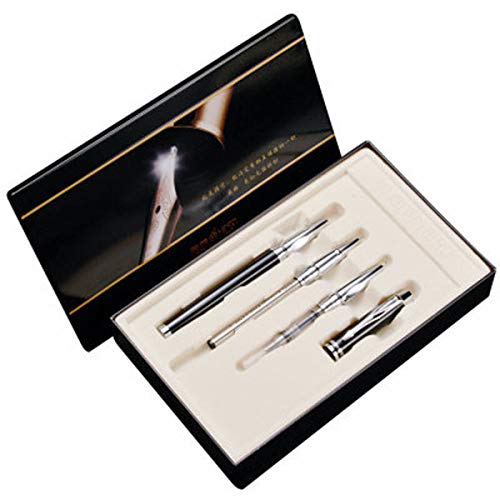 VIDOO Füllfederhalter Metall Geschenk-Box Set Mit DREI Stifte Für Business Office Studenten - Schwarz
