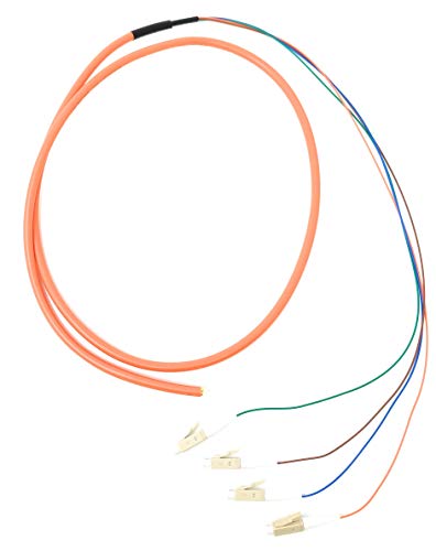 Ultra Spec Cables 4 Strand Multimode OM1 62.5/125 LC-UPC Fiber Pigtail, 1 Meter for Splice