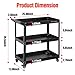 TANKSTORM Service Tool Cart on Wheels - 3 Tire Rolling Cart, Industrial Commercial Service Cart TQ112