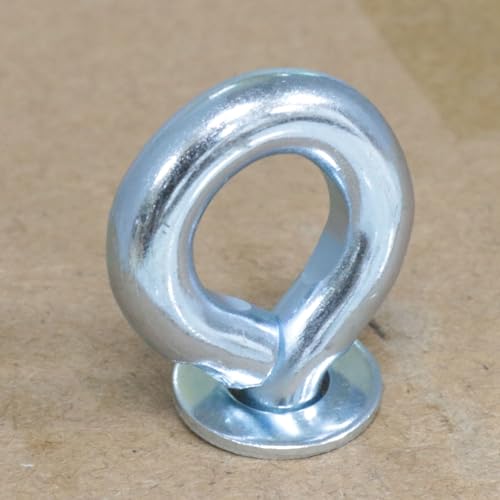 Image of yukata 1 /4 inch x 1.18 inch Male Threaded Carbon Steel Eye Bolts with Nut Shoulder Lifting Ring Bolt Hook Bolt Eye Bolt Lifting Ring Bolt Marine Expansion Class 12Set