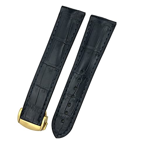 Bracelet montre GUMMMY cuir crocodile anti-irritation pour Omega Seamaster 20mm agate