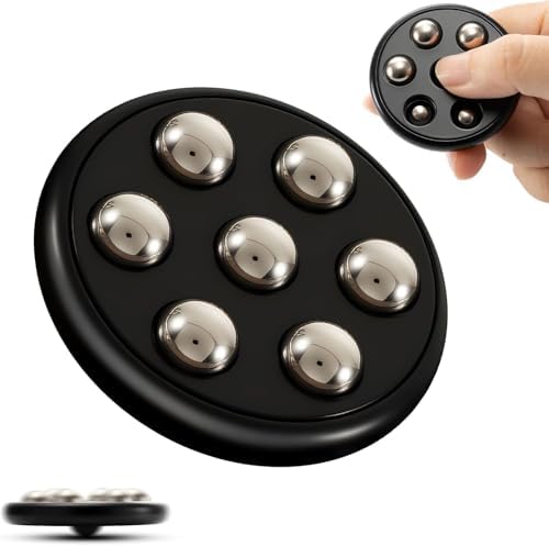 Handheld Fidget Toys for Adults, Metal Ball Push-Popper Scroll and Spin Fidget Toy, Endless Fun to Play with, Relief Stress Anxiety Improve Focus, EDC Office Home Desk Toy