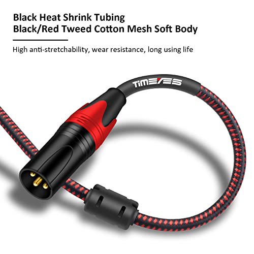 Timeyes Xlr Patch Audio Cords 2M - 3-Pin Xlr Male To Xlr Female Microphone Mike Cables - Xlr To Xlr Balanced Snake Cord - 6'' Xlr Speaker Cable For Mixing Boards Stage & Live Sound Amplifier #TOP2