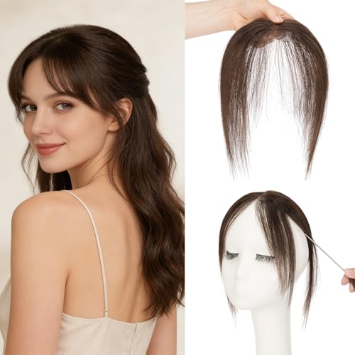 MY-LADY Clip-On Bangs for Women - 100% Real Human Hair,