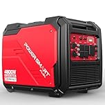 PowerSmart 4800W Portable Inverter Generator with CO Protect, Portable Generator for Camping, Home Emergency Use, Gas Powered, RV Ready 30A Output, Wheels Handle Kit