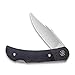 CIVIVI Rustic Gent Pocket Knife - Lockback Hunting Knife with D2 Clip Point Blade - Folding Knife with Black G10 Handle - Leather Sheath with Pocket Clip (C914A)