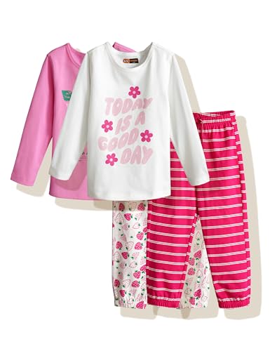 Image of Amazon Brand - Symbol Girls Girls Night Dress | 100% Cotton T-Shirt & Pyjama Set | Age 2-14 Years